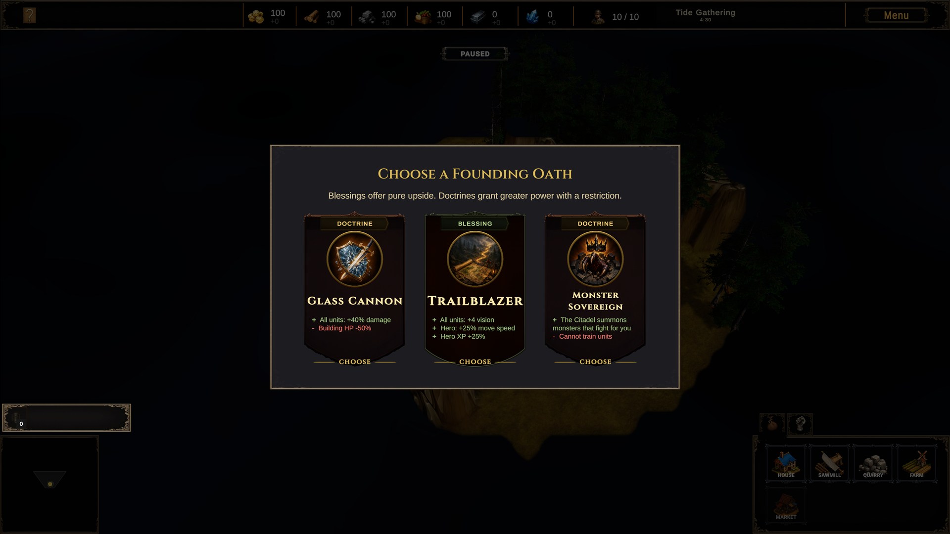 Choose a run-defining Founding Oath